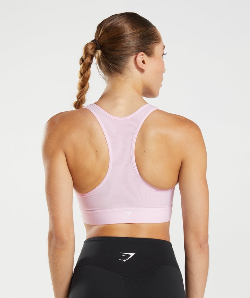 Women's Gymshark Lightweight High Support Sports Bra Pink | NZ 5DFVTP